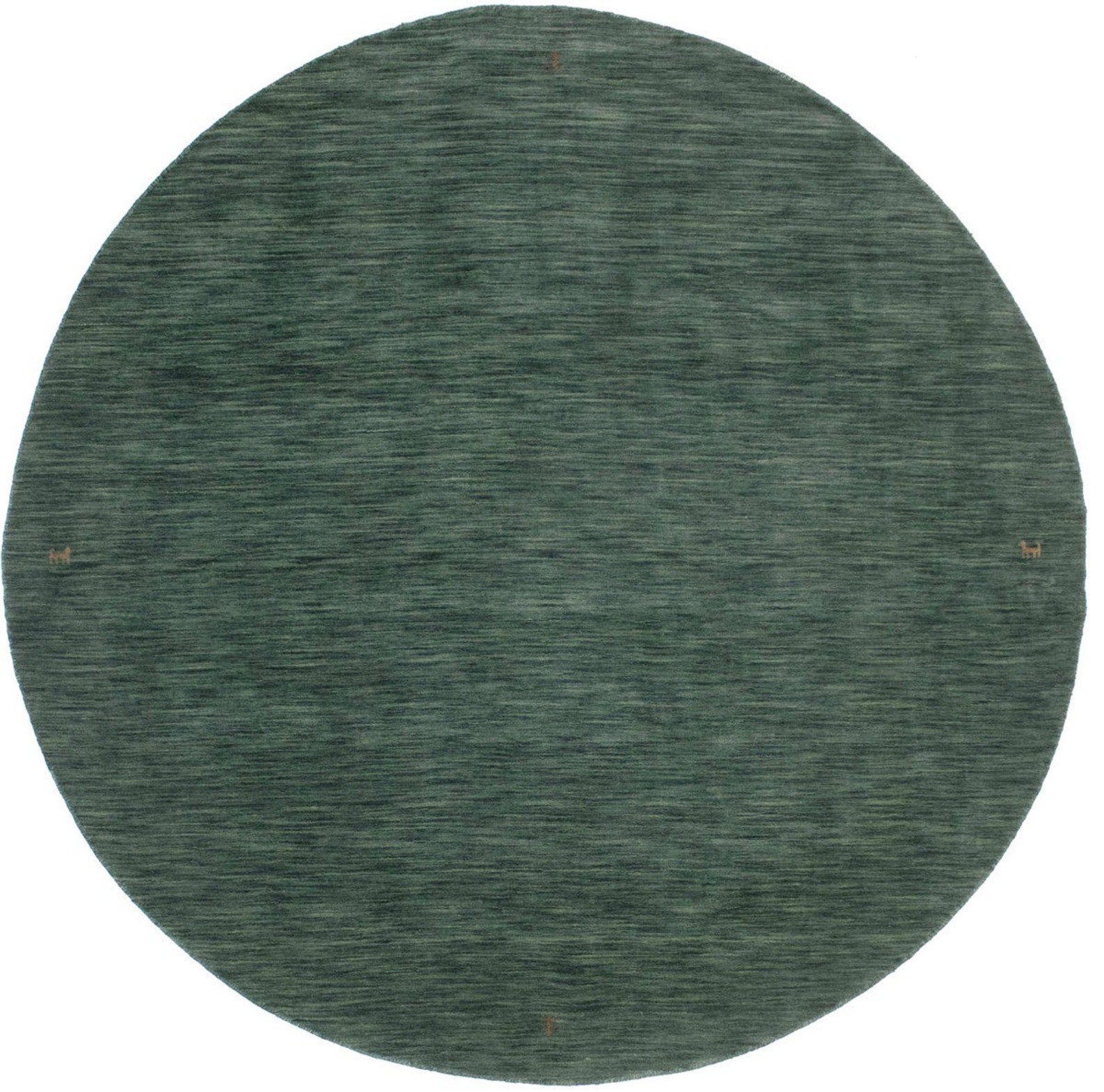 Hunter Green 8x8 Modern Solid Round Rug Oriental Natural Etsy