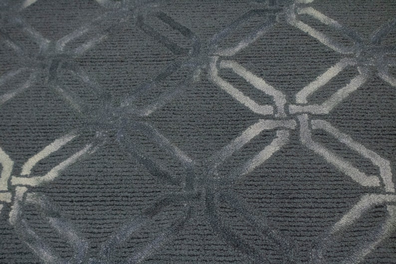 Charcoal 5x8 Abstract Modern Indian Rug Oriental Natural hand Tufted 5/'0 X 8/'0 Area Rug Fine Wool Indian Home Decor Furnishings