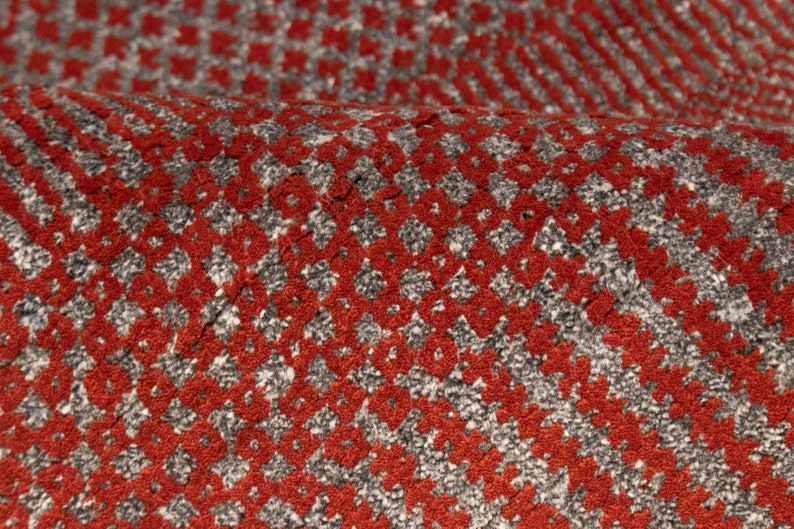 Red Modern 8X10 Grass Design Indian Rug Oriental Natural Etsy