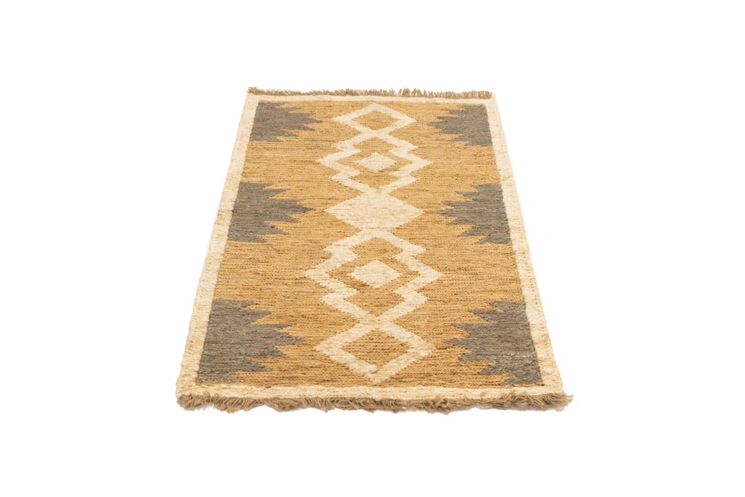 Braided Style Jute Sumak 3X5 Modern Rug Oriental Natural Etsy