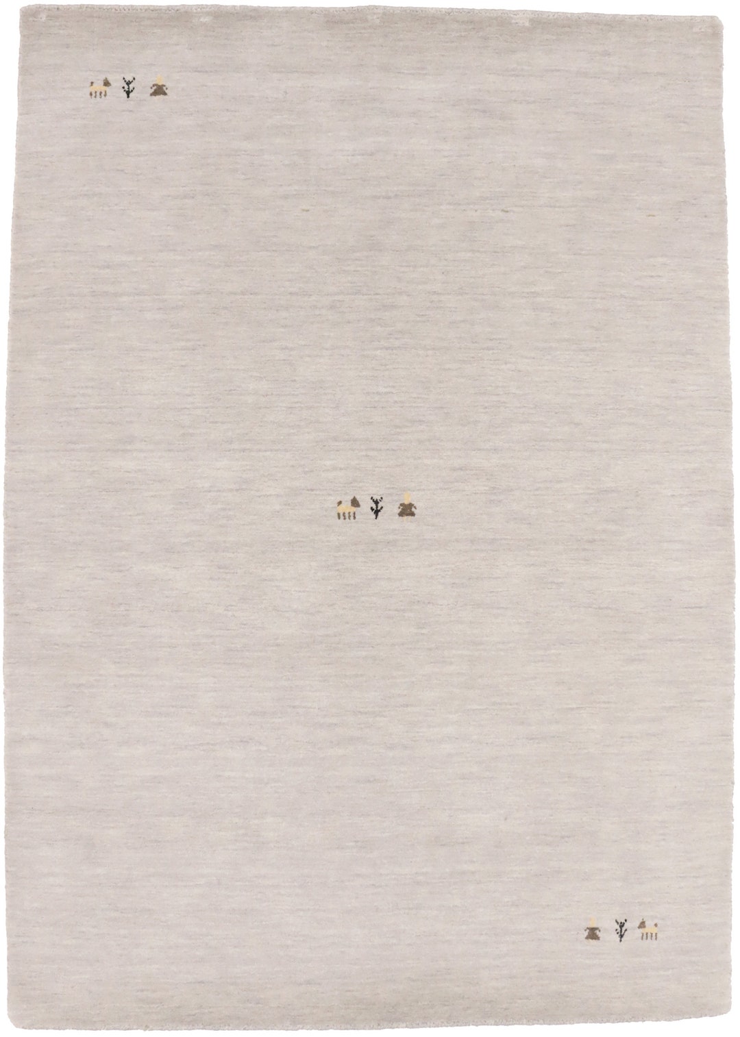 Greige Modern Solid Color Tribal Rug Contemporary Style Natural Wool ...
