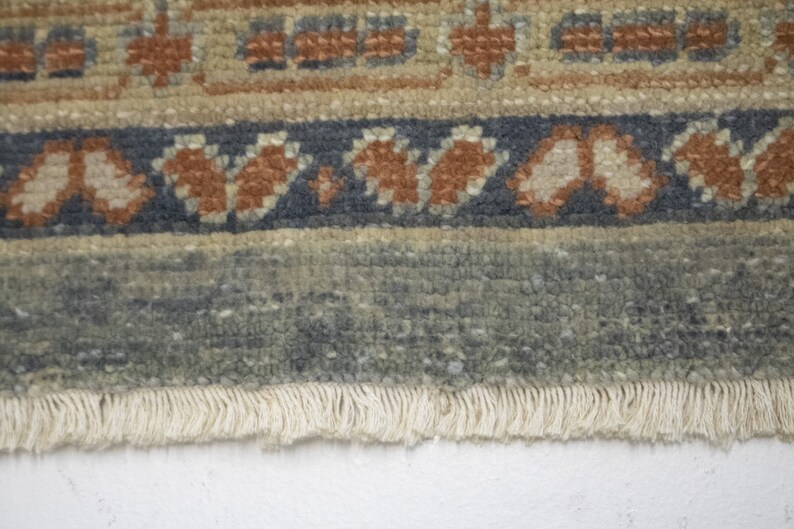 Muted Navy Blue 10x14 Floral Tribal Tabriz Rug Oriental Etsy