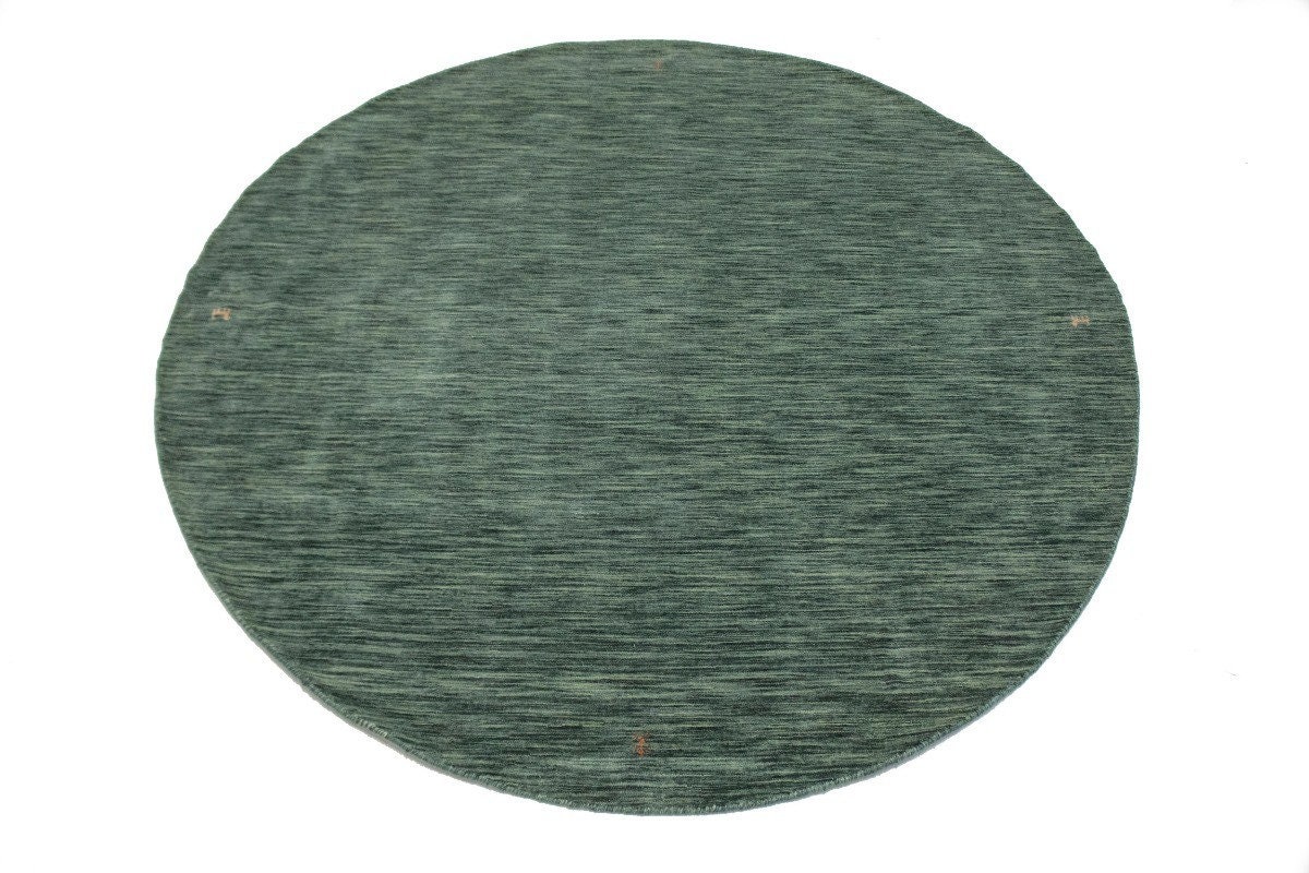 Hunter Green 8x8 Modern Solid Round Rug Oriental Natural Etsy