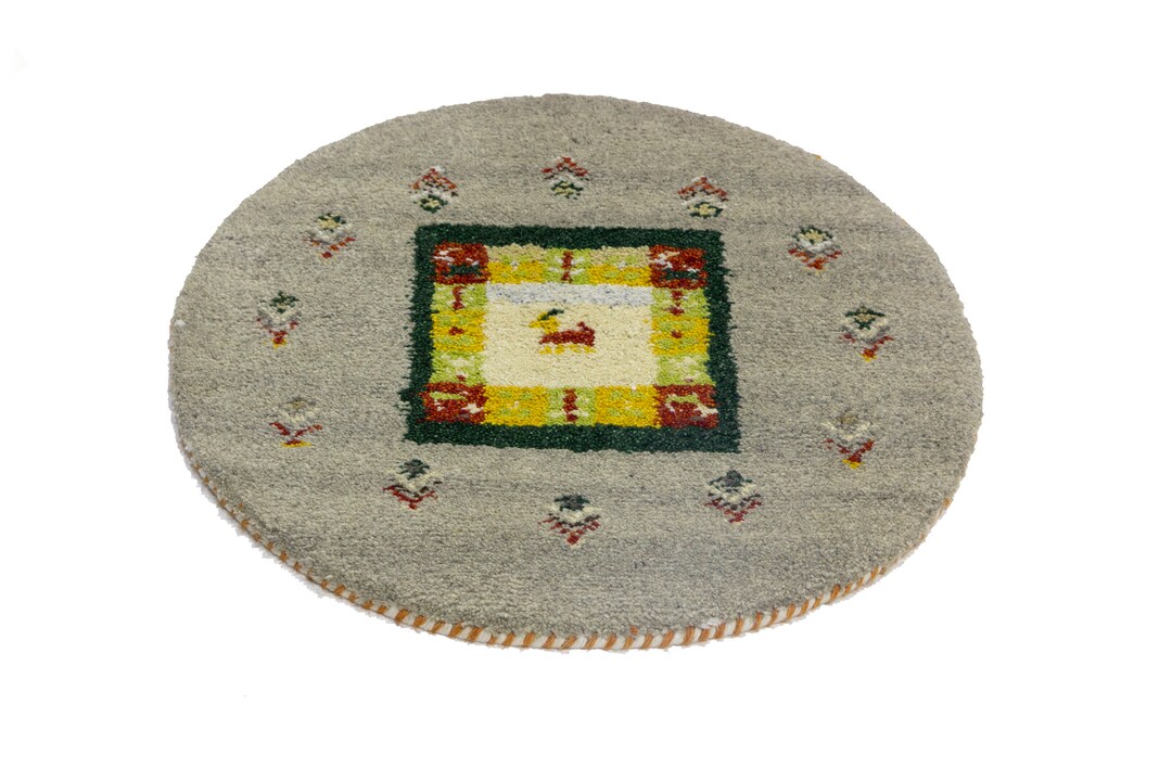 Greige 2X2 Tribal Indo-gabbeh Modern Rug Oriental Natural Wool 2'0X2'0 ...