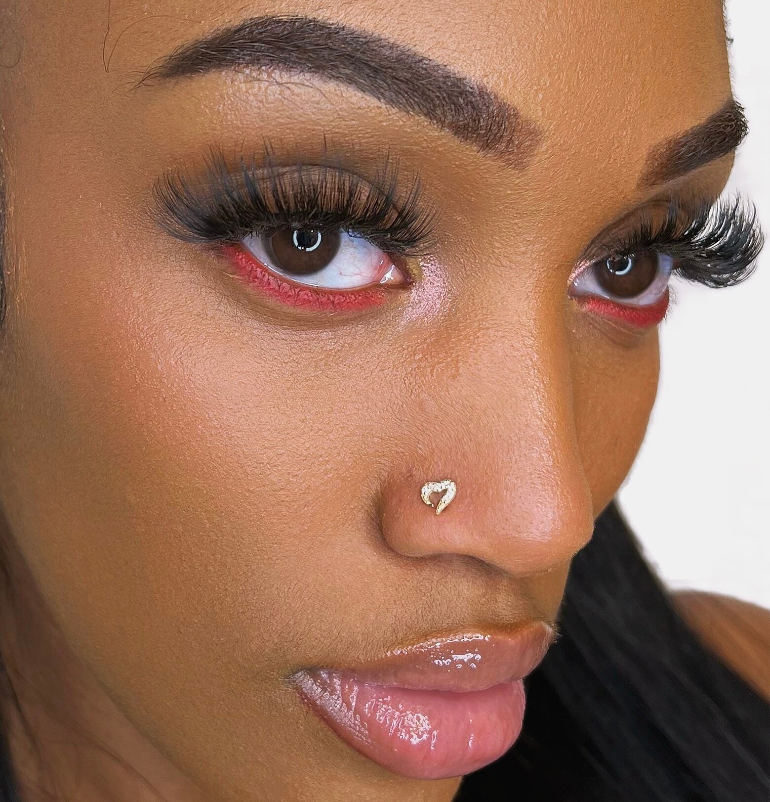 Open heart nose ring deals
