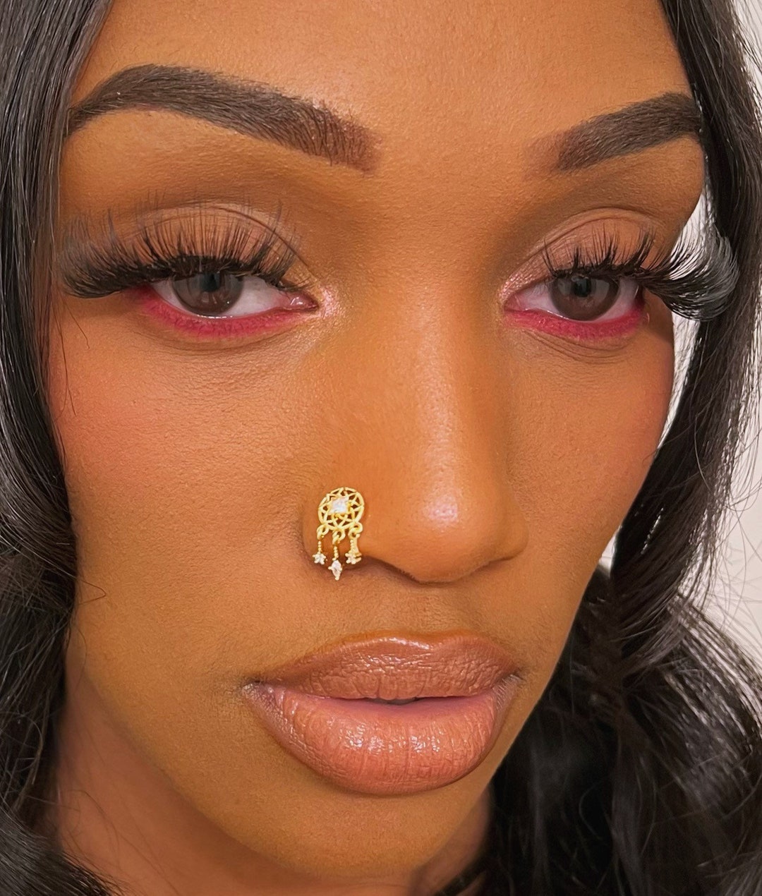 Dream Catcher Nose Stud, Cork Screw Nose Studs, Nose Piercings, Nose