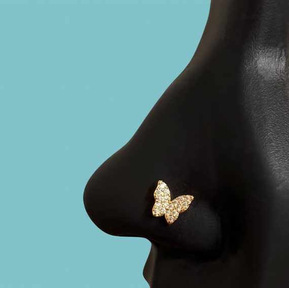 Sterling Silver 22G Butterfly Nose Stud | Icing US