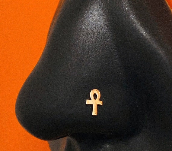 Ankh Nose Ring Nose Stud Nose Hoop Nose Pins 14kt Gold Ankh