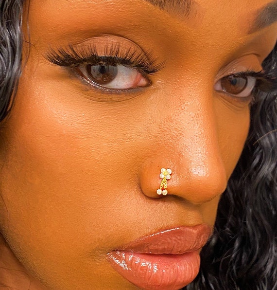 Indian dangling nose ring deals