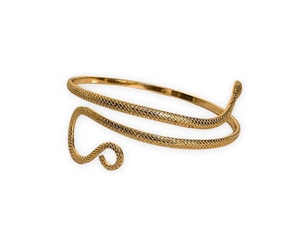 Thin Snake Arm Cuff, Minimalist Arm Cuff, Gold, Iron Alloy Arm Cuff, Trendy Arm Cuff