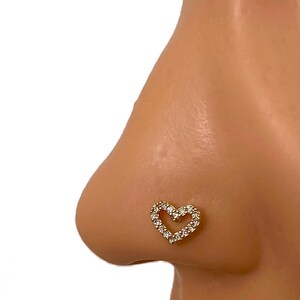Heart shaped hotsell nose hoop