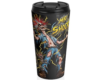 MR SHOCKSはWiredです。彼のステンレス製トラベルマグで飲めば、あなたもきっとWiredになるでしょう。素敵なギフトアイテムです。