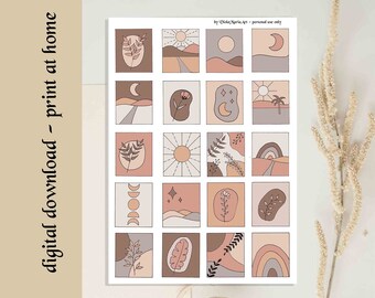 photo Vintage Journal Stickers Printable Aesthetic journal stickers printable etsy