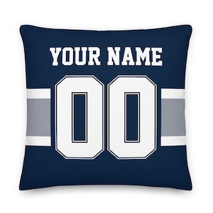 Dallas Football Personalized Pillowcase, Gridiron, Cushion, Gift for Dad, Quarterback, Father&#39;s Day, Super Bowl, Touchdown, Cowboys