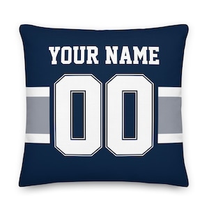 Dallas Football Personalized Pillowcase, Gridiron, Cushion, Gift for Dad, Quarterback, Father's Day, Super Bowl, Touchdown, Cowboys