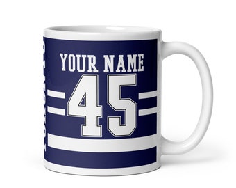 Toronto Personalized Hockey Mug | Custom Ceramic Coffee Cup | Secret Santa | Kris Kringle | Birthday Gift | Maple Leafs