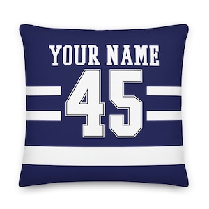Toronto Kissenbezug mit Name & Nummer, Kissen, Eishockey, Geschenk für Papa, Vatertag, Wohnkultur, Geschenk für Mama, Ahornblätter