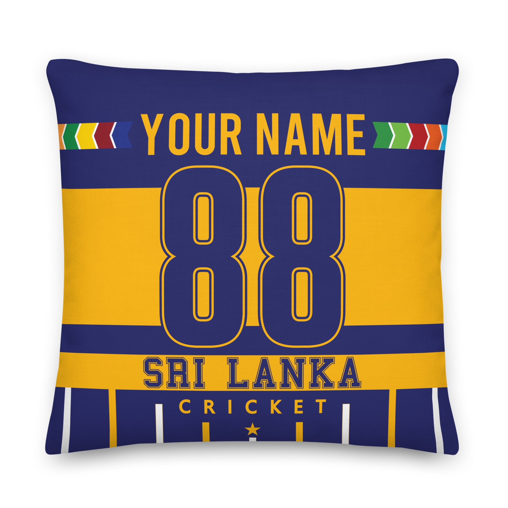 Sri Lanka-krekel gepersonaliseerde kussensloop, WK 1996, aangepast kussen, cadeau voor papa, Premier League, The Lions, kussenhoes, ODI