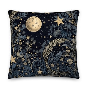 William Morris Night Sky Dekokissen, wunderlich, Home Decor, Floral, Botanisch, dekorativ, Kissen, Kissen, Natur, Vintage