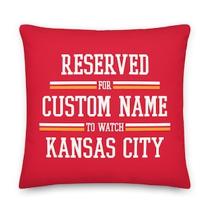 Kansas City Football Personalized Pillowcase, Custom Cushion, Gift for Dad, Reserved for Dad, Father's Day, Gift for Mom, Decor, Xmas Gift