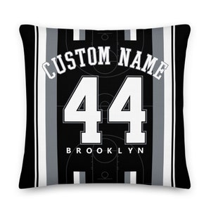 Brooklyn Basketball Personalized Name & Number Pillowcases, Cushion Cover, Decor, Icon Jersey, Gift for Dad, Gift for Mom, Sports, Nets