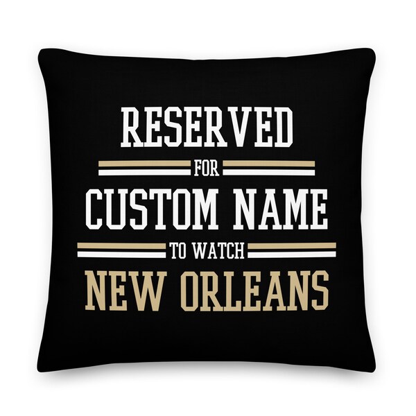 New Orleans Football Personalized Name Pillowcase, Custom Cushion, Gift for Dad, Reserved for Dad, Father's Day, Gift for Mom, Xmas Gift