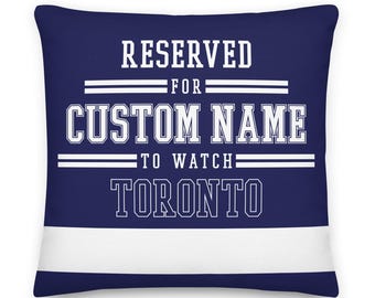 Toronto Personalized Name Hockey Pillowcase, Cushion, Ice Hockey, Gift for Dad, Father's Day, Home Decor, Gift for Mom, Maple Leafs