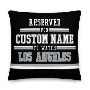 Los Angeles Personalized Name Hockey Pillowcase, Cushion, Ice Hockey, Gift for Dad, Father&#39;s Day, Stanley Cup, Gift for Mom, Kings