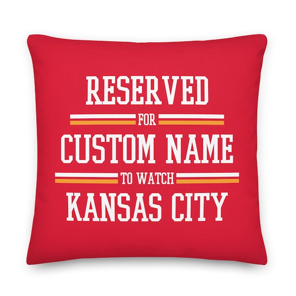 Kansas City Football Personalized Pillowcase, Custom Cushion, Gift for Dad, Reserved for Dad, Father's Day, Gift for Mom, Decor, Xmas Gift