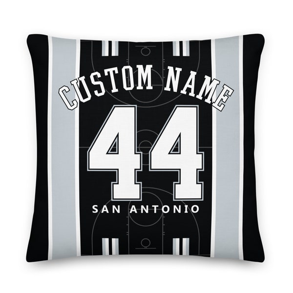 San Antonio Basketball Personalized Name & Number Pillowcases, Cushion Cover, Decor, Icon Jersey, Gift for Dad, Gift for Mom, Sport, Spurs