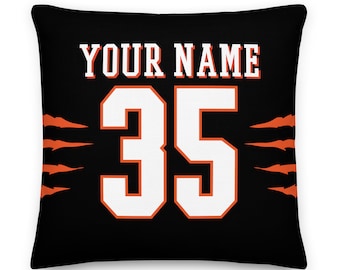 Cincinnati Football Personalized Pillowcase, Gridiron, Cushion, Football, Gift for Dad, Quarterback, Father's Day, Gift for Mom, Xmas Gift