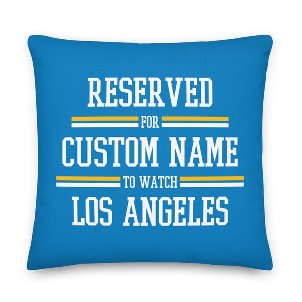 Los Angeles Football Personalized Name Pillowcase, Custom Cushion, Gift for Dad, Reserved for Dad, Father's Day, Gift for Mom, Xmas Gift