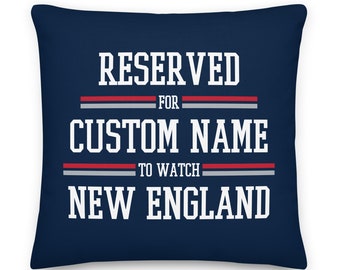 New England Football, Personalized Name Pillowcase, Custom Cushion, Gift for Dad, Reserved for Dad, Father's Day, Gift for Mom, Xmas Gift