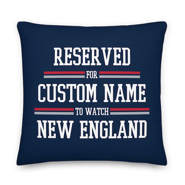 New England Football, Personalized Name Pillowcase, Custom Cushion, Gift for Dad, Reserved for Dad, Father's Day, Gift for Mom, Xmas Gift