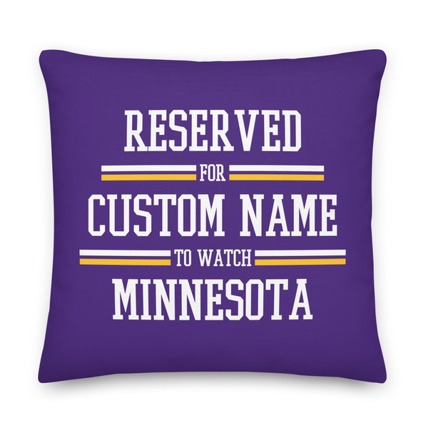 Minnesota Football Personalized Name Pillowcase, Custom Cushion, Gift for Dad, Birthday Gift, Father's Day, Reserved for Dad, Xmas Gift