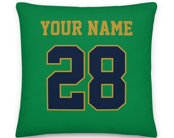 Notre Dame College Football Personalized Pillowcase, Pillow, Cushion, College Acceptance, Bed Party, Student Graduation, Fighting Irish