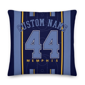 Memphis Basketball Personalized Name & Number Pillowcases, Cushion Cover, Decor, Icon Jersey, Gift for Dad, Gift for Mom, Sports, Grizzlies