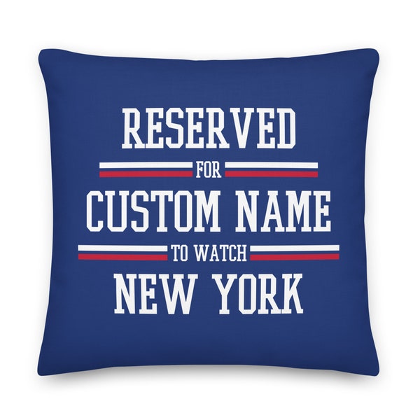 New York Football Personalized Name Pillowcase, Custom Cushion, Gift for Dad, Birthday Gift, Father's Day, NY, Gift for Mom, Xmas Gift