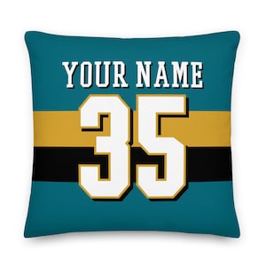 Jacksonville Football Personalized Pillowcase, Gridiron, Cushion, Football, Gift for Dad, Quarterback, Father&#39;s Day, Gift for Mom, Xmas Gift