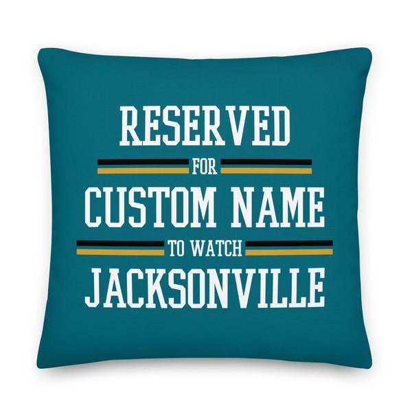 Jacksonville Football Personalized Name Pillowcase, Custom Cushion, Gift for Dad, Gift for Mom, Father's Day, Reserved for Dad, Xmas Gift