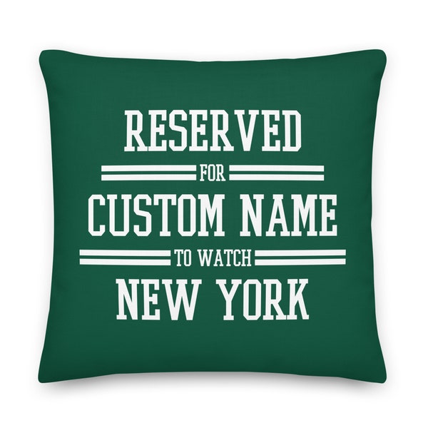 New York Football Personalized Name Pillowcase, Custom Cushion, Gift for Dad, Reserved for Dad, Father's Day, Birthday Gift, Xmas Gift