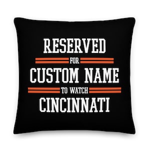 Cincinnati Football Personalized Pillowcase, Custom Cushion, Football, Gift for Dad, Father&#39;s Day, Gift for Son, Gift for Mom, Xmas Gift