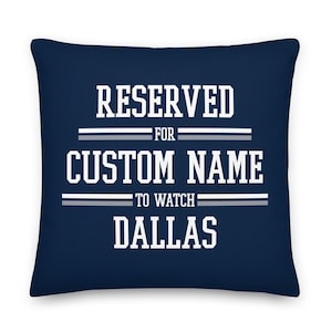 Dallas Football Personalized Pillowcase, Gridiron, Custom Cushion, Gift for Dad, Father&#39;s Day, Reserved for Dad, Gift for Mom, Xmas Gift