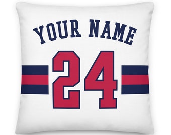 Atlanta Baseball Personalized Name & Number Pillowcase, Cushion Cover, Decor, Jersey, Gift for Dad, Gift for Mom, Sports, Braves