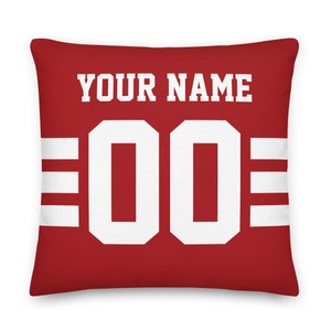 San Francisco Football Kissenbezug, Geburtstagsgeschenk, Kissen, Kissen, Personalisiert, Geschenk für Papa, Weihnachtsgeschenk, Einzigartig, Quarterback, Vatertag