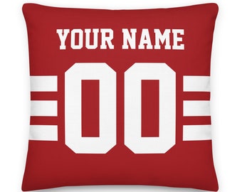 San Francisco Football Pillowcase, Birthday Gift, Cushion, Pillow, Personalized, Gift for Dad, Xmas Gift, Unique, Quarterback, Father's Day