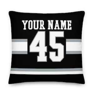 Los Angeles Personalized Name & Number Hockey Pillowcase, Cushion, Ice Hockey, Gift for Dad, Father&#39;s Day, Stanley Cup, Gift for Mom, Kings