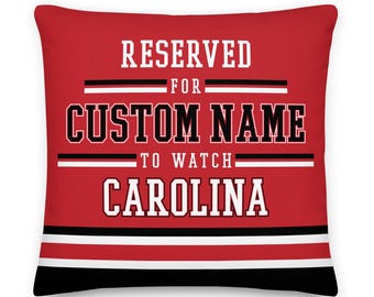 Carolina Personalized Name Hockey Pillowcase, Cushion, Ice Hockey, Gift for Dad, Father's Day, Home Decor, Gift for Mom, Hurricanes