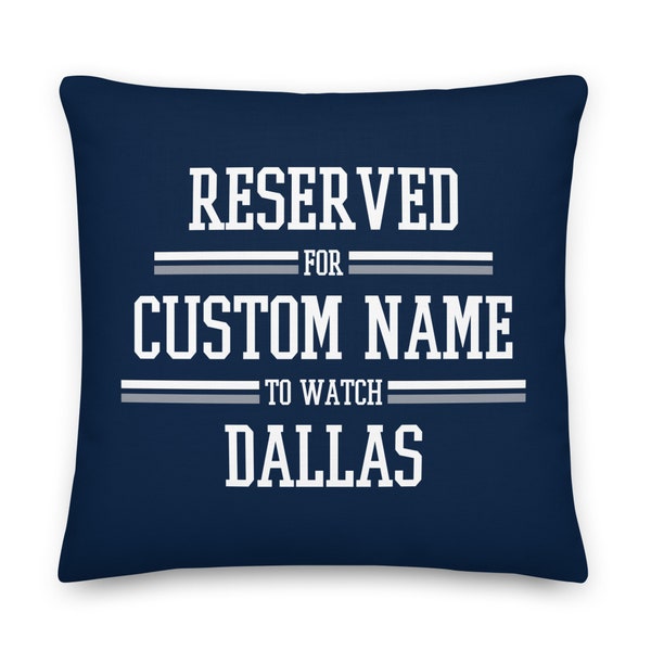 Dallas Football Personalized Pillowcase, Gridiron, Custom Cushion, Gift for Dad, Father's Day, Reserved for Dad, Gift for Mom, Xmas Gift