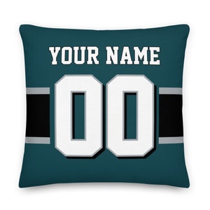 Philadelphia Football Pillowcase, Birthday Gift, Cushion, Pillow, Personalized, Gift for Dad, Xmas Gift, Unique, Quarterback, Father&#39;s Day